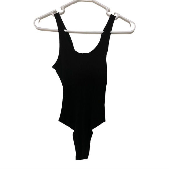Makers of dreams bodysuit front snap buttons ribbed black size Small. - Picture 8 of 10